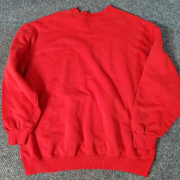 Vtg South Carolina Myrtle Beach Sweatshirt Size L Red Crew Neck Spell Out Y2K - Picture 9 of 9